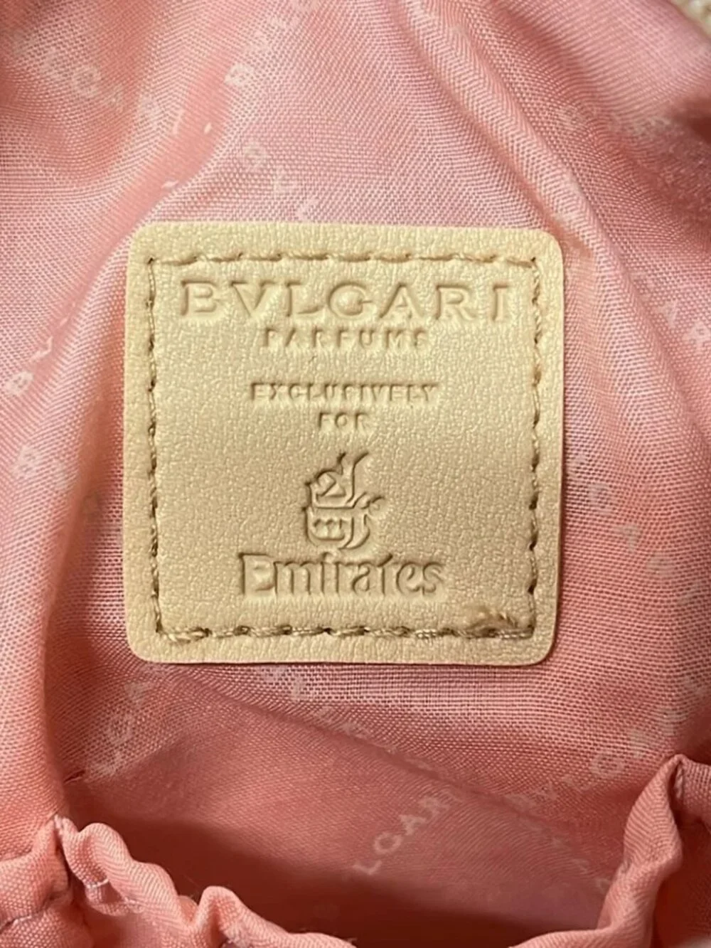 BVLGARI PARFUMS Beige Synthetic Leather Pouch